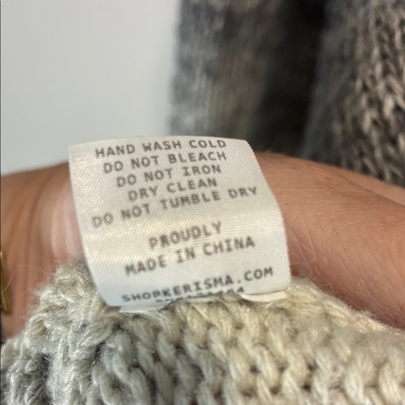 Kerisma Charcoal to Cream Gradient Cardigan Wool Blend - Picture 9 of 9